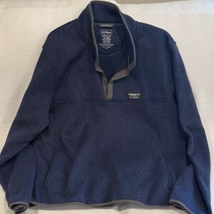 L.L. Bean Dark Blue Sweater Fleece Pullover Men’s XL